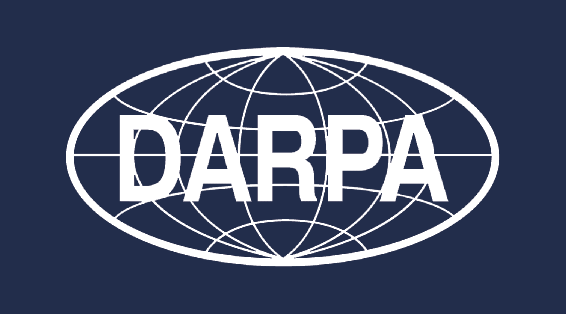DARPA logo - white on UVA blue