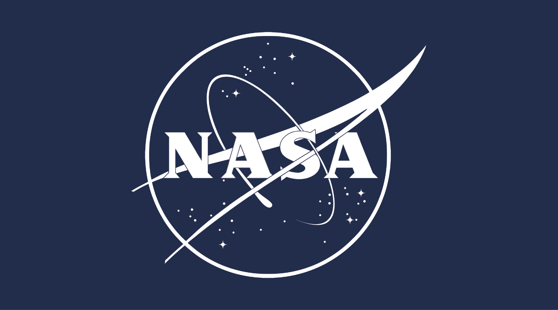 NASA logo - white on UVA blue