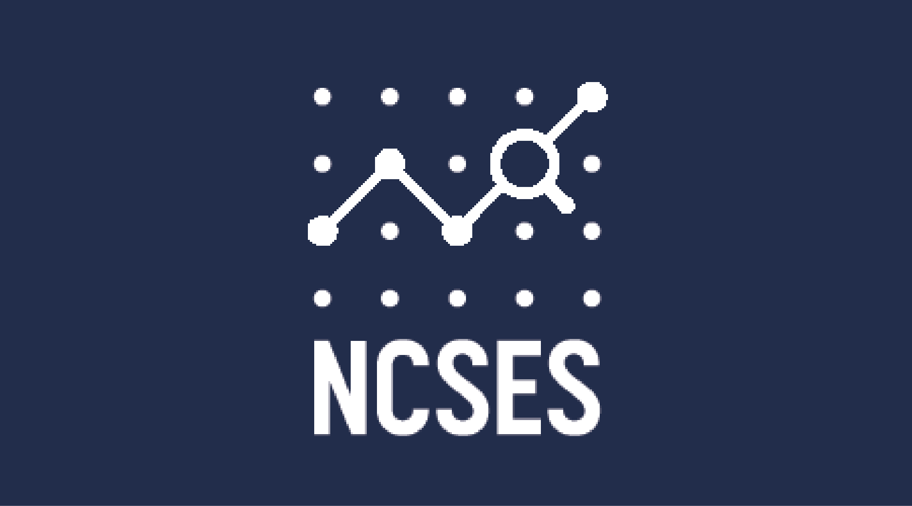 NCSES logo - white on UVA blue