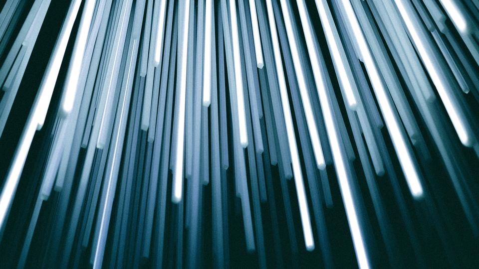 Metal bars radiating