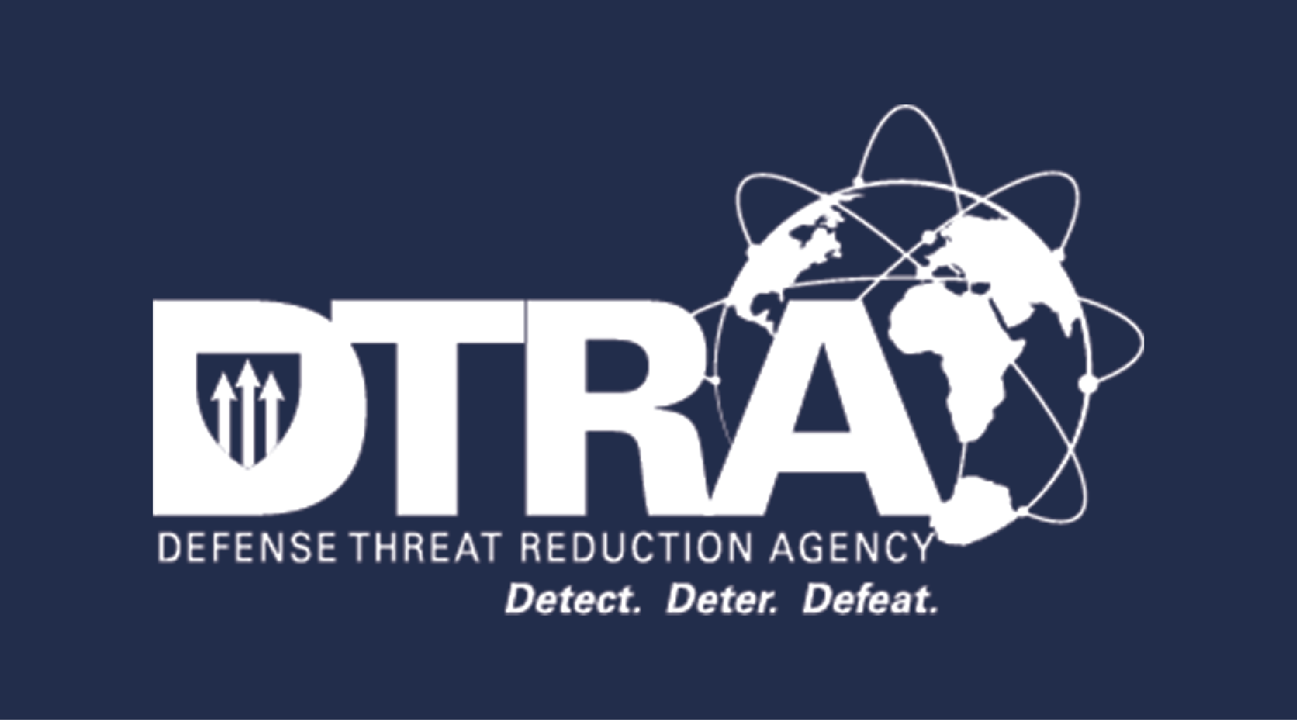 DTRA logo - white on UVA blue