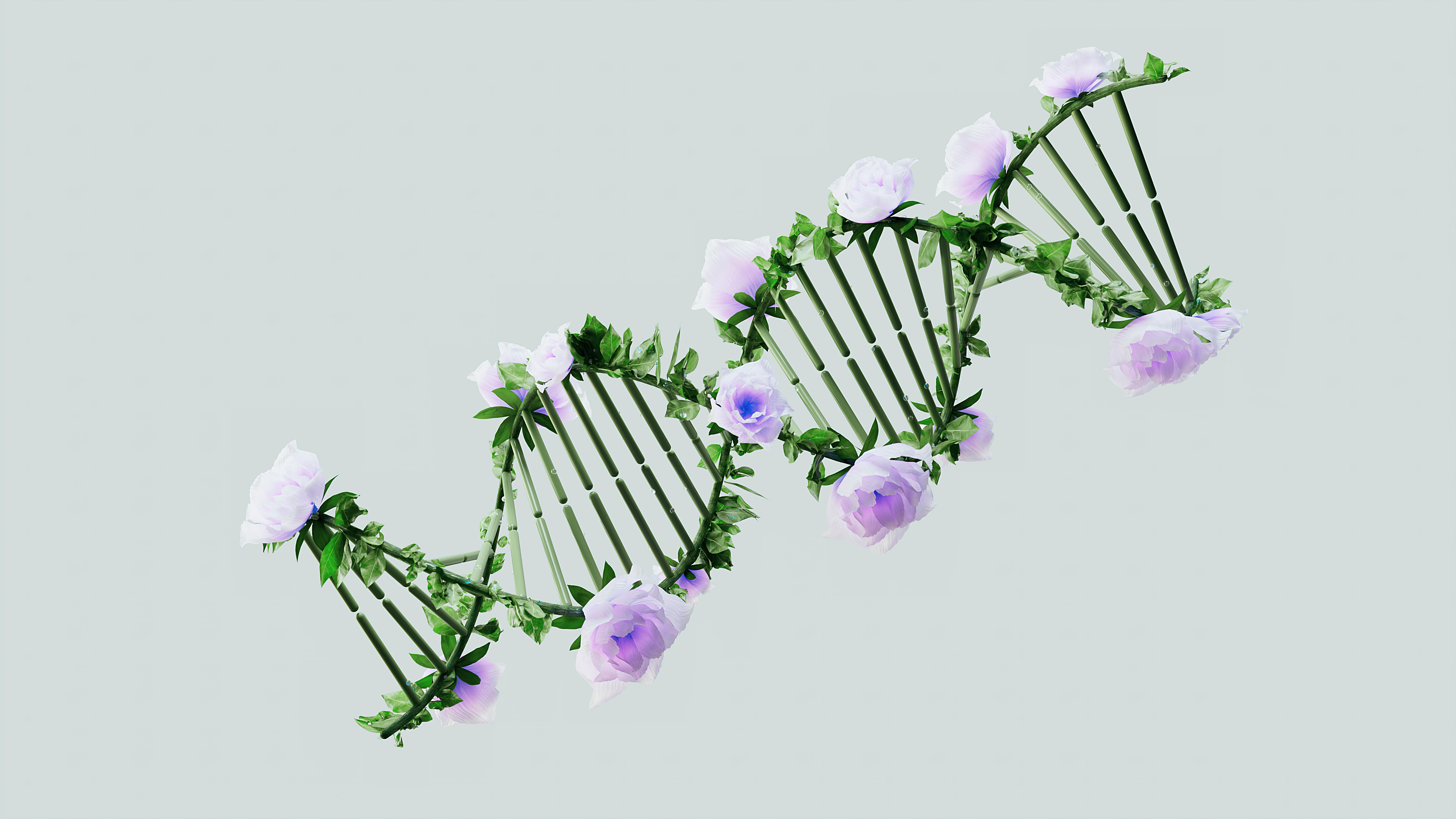DNA with flowers on it