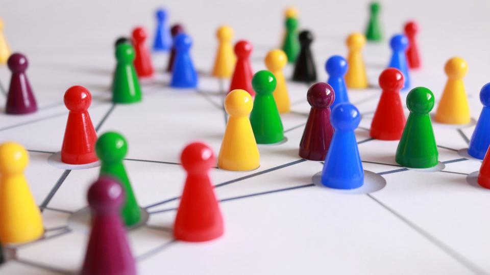 network of game pieces