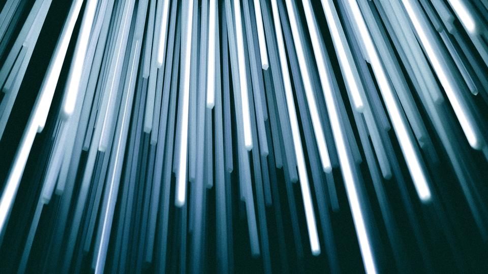 Metal bars radiating