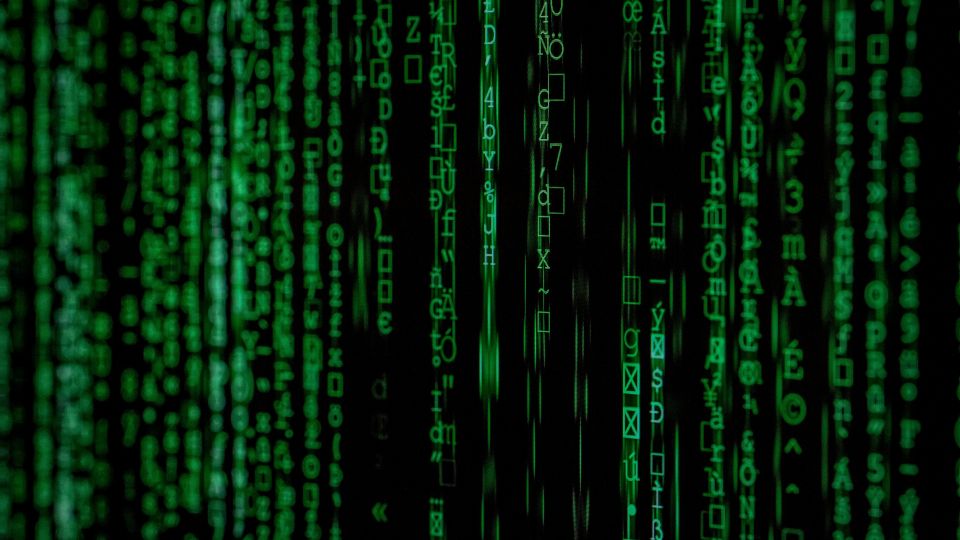 green columns of data