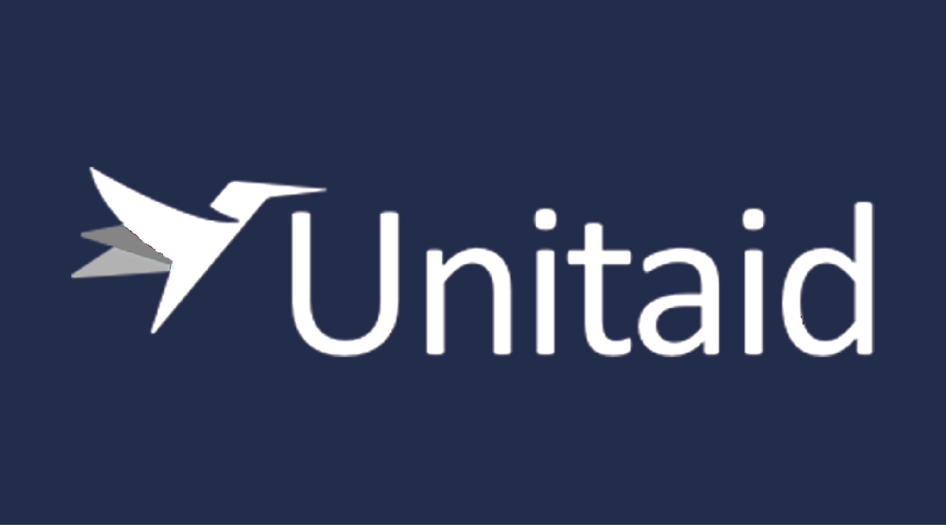 Unitaid logo - white on UVA blue