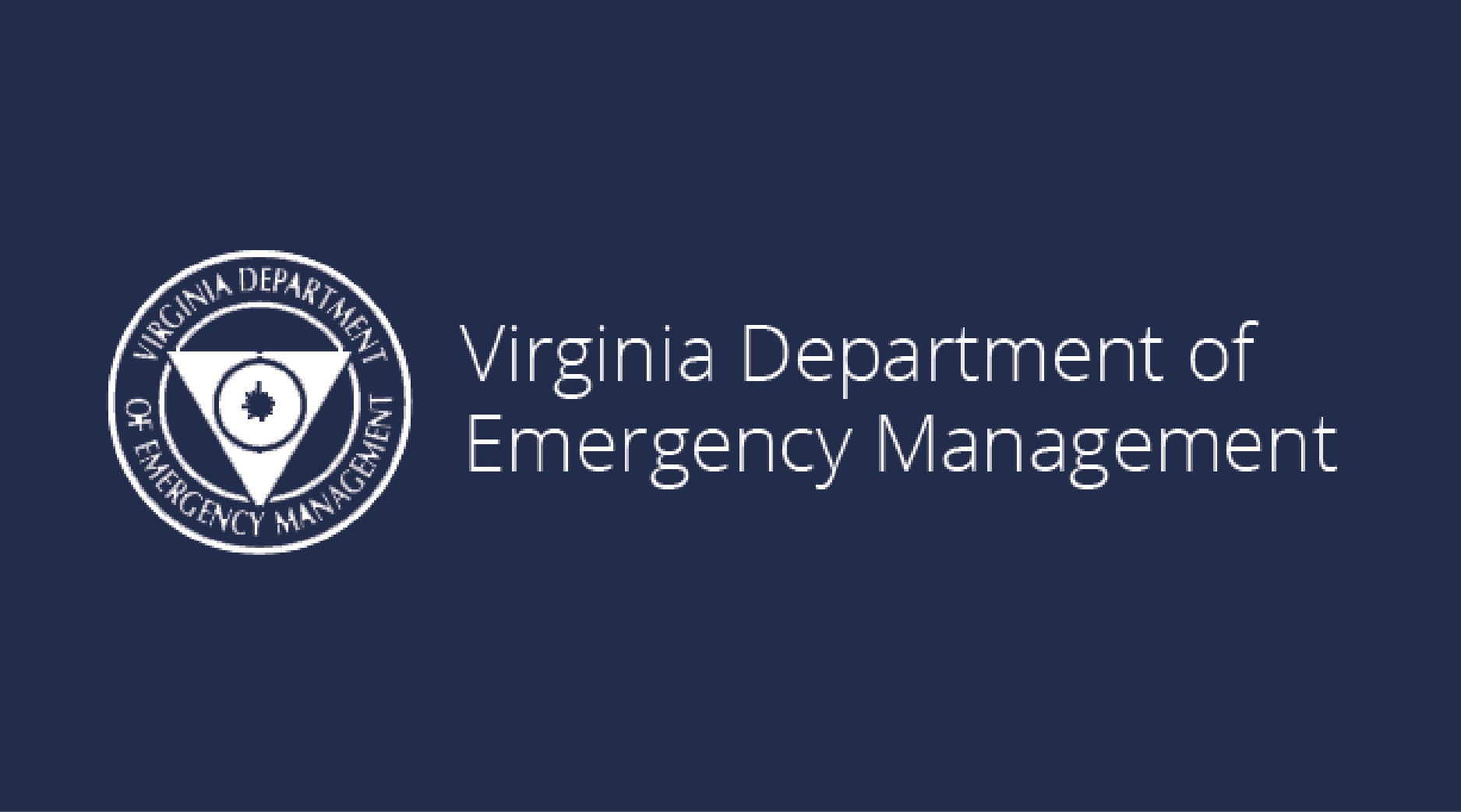 VDEM logo - white on UVA blue