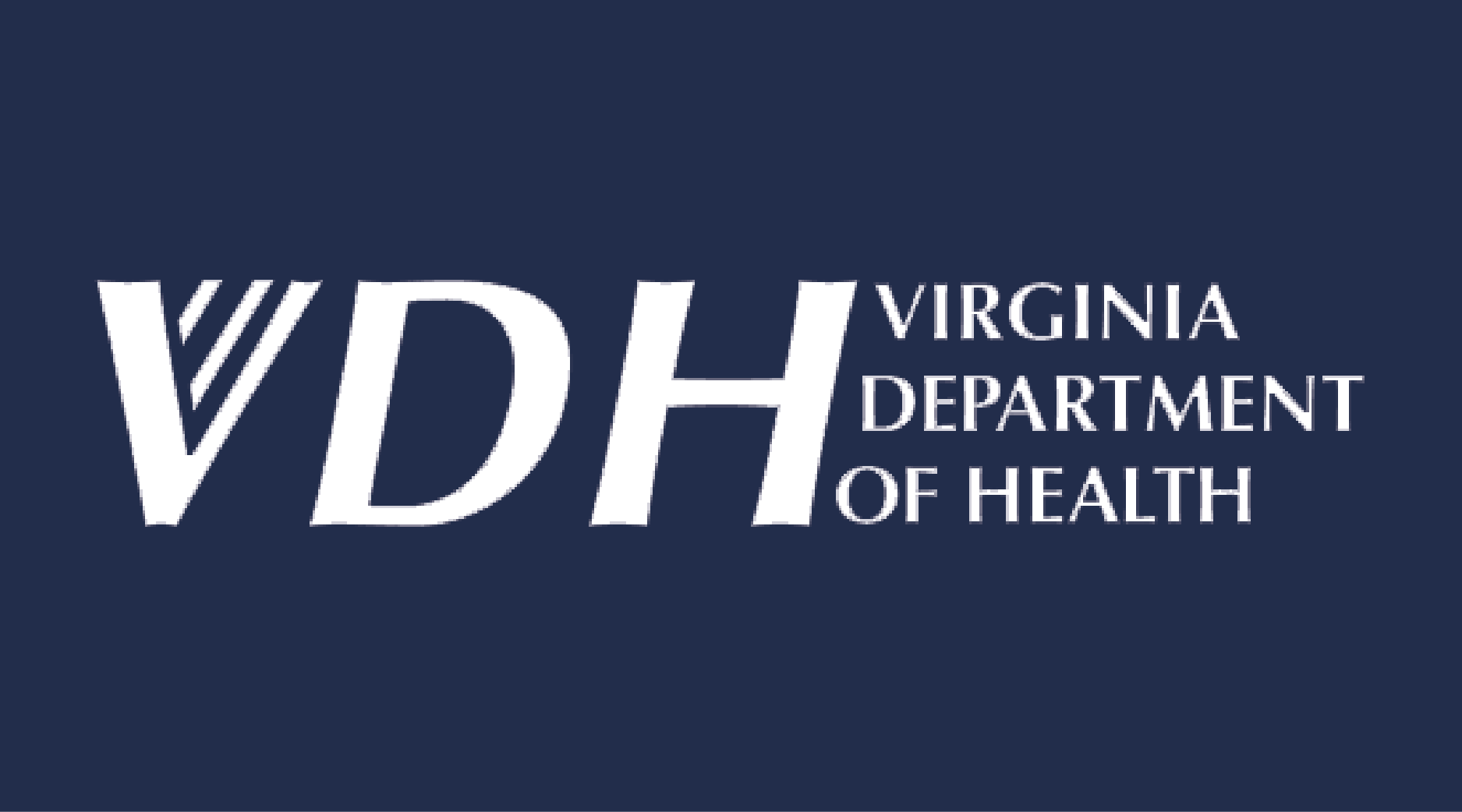 VDH logo - white on UVA blue