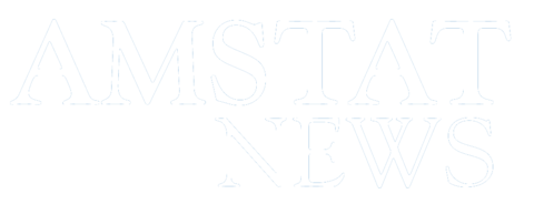 AMSTAT News  - white logo