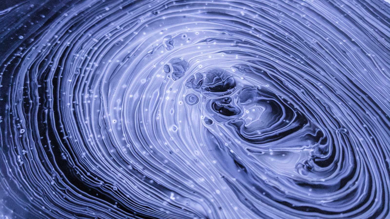 Abstract blue and white swirl