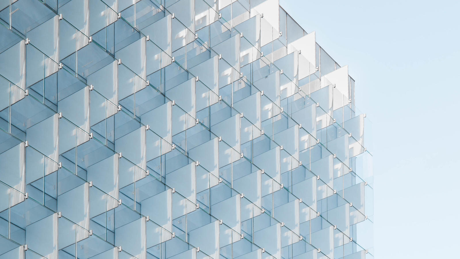 Glass building with little squares