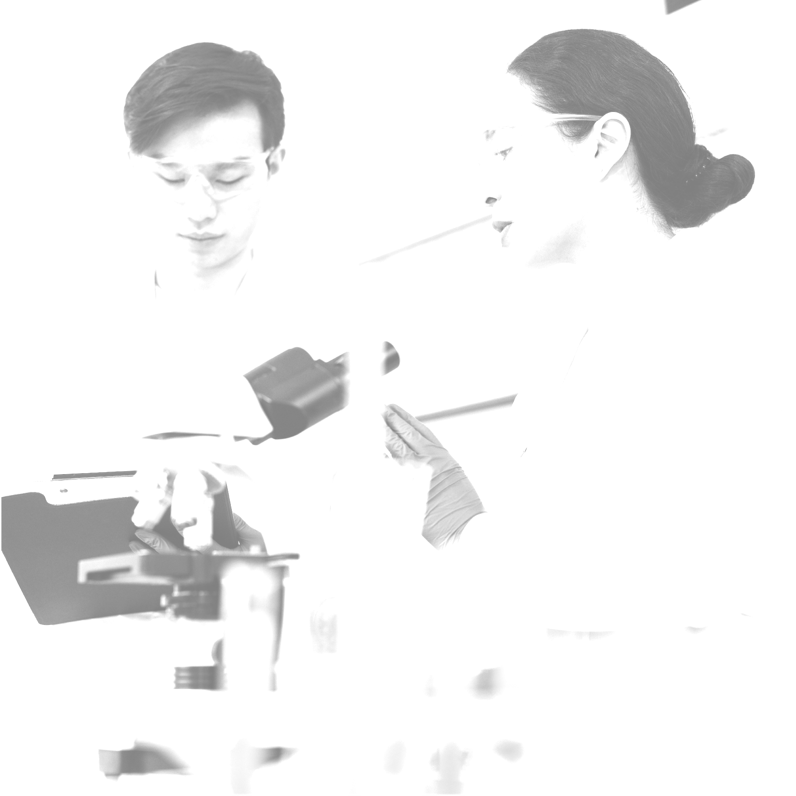 Scientists working together in a lab